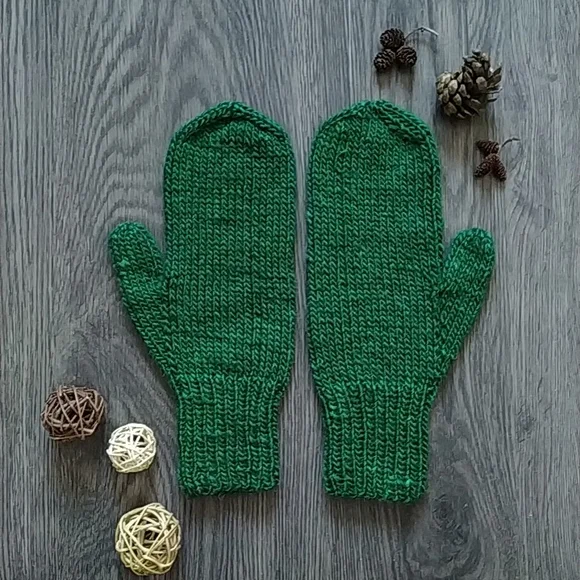 Hand Knit Alpaca Silk Mittens - Picture 2 of 9